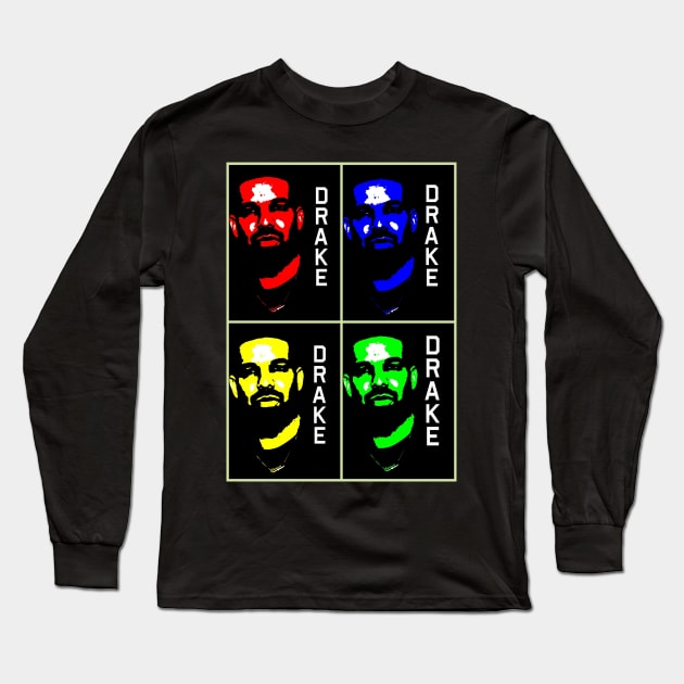 Drake (pop art) Long Sleeve T-Shirt by d1a2n3i4l5